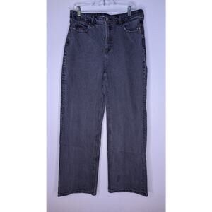 Old Navy Sky-Hi Wide Leg Extra High Rise Leg Black Jeans 14 Casual *READ